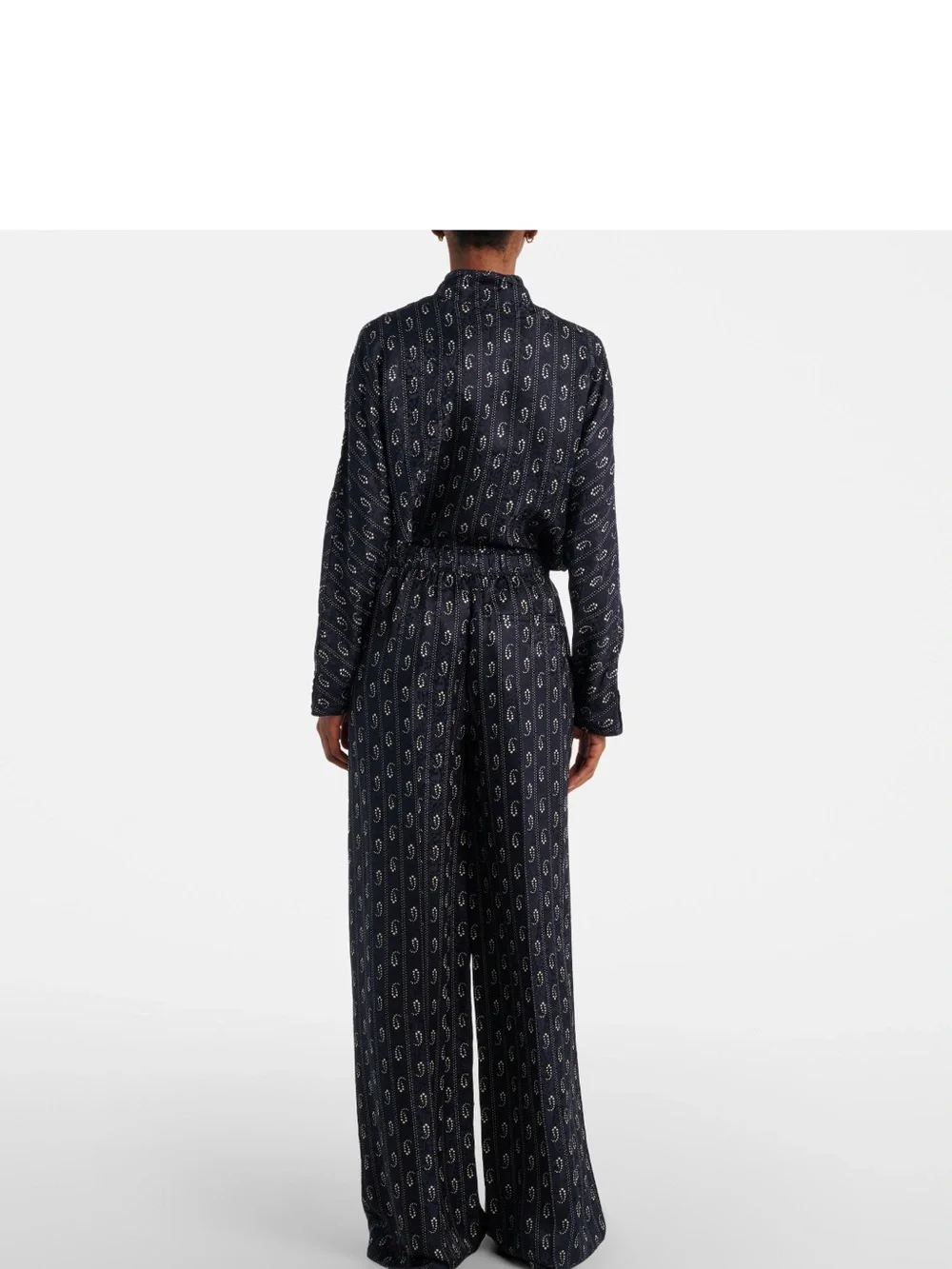 Tory Burch Paisley jacquard wide-leg pants and top set